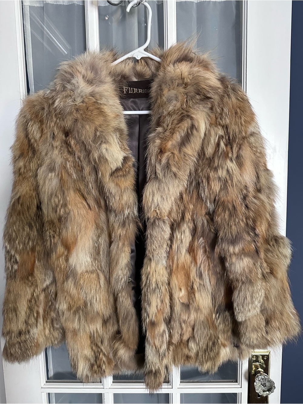 Patchwork Canadian Coyote Fur Coat